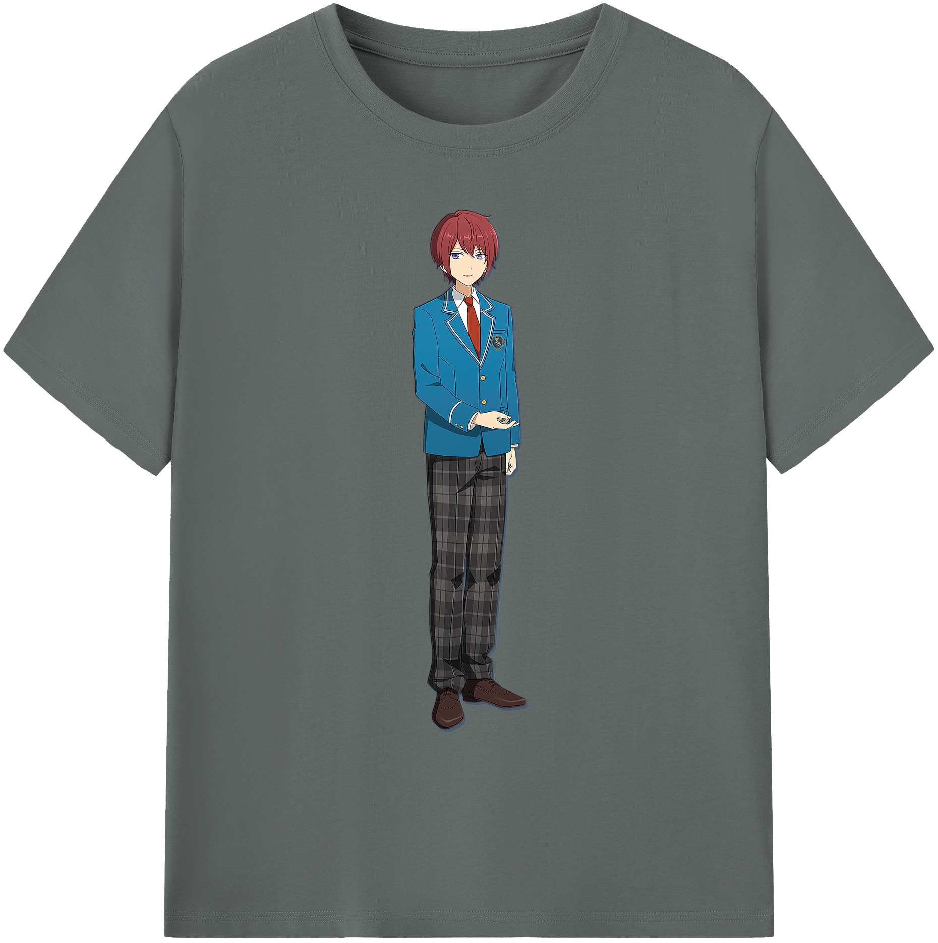 （画像用） あんさんぶるスターズ! Ensemble Stars 綿100％ メンズ半袖Tシャツ｜肌触りやわらか＆通気性